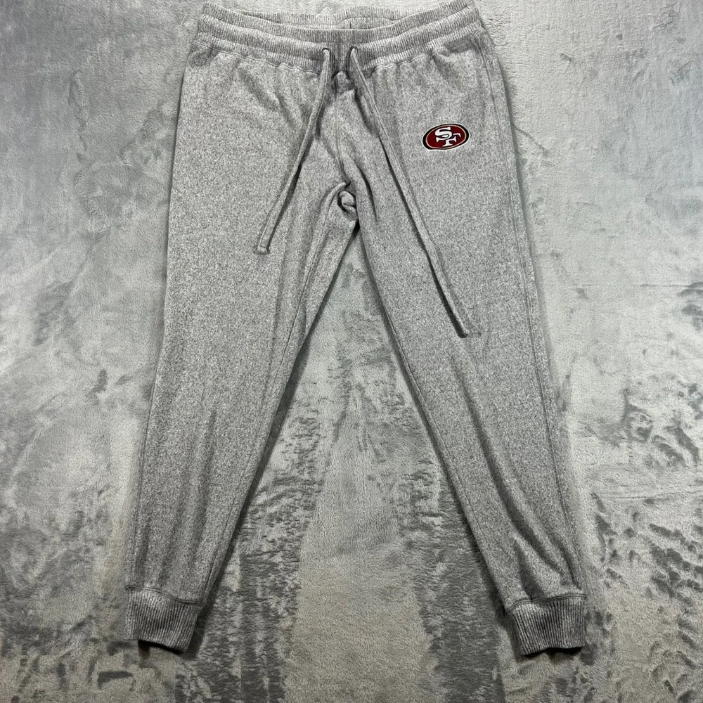 San Francisco 49ers Joggers Womens L Gray Drawstring NFL‎ Team Apparel Sleepwear